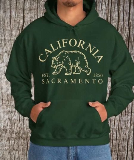 Vintage California Bear Hooded Sweatshirt