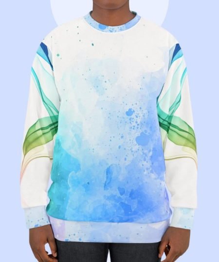 Ocean Breeze Watercolor Crewneck Unisex Sweatshirt