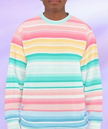Pastel Stripes Comfort Sweatshirt