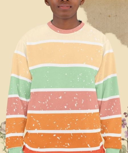 Sunset Serenade Striped Unisex Sweatshirt